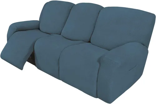 Vista 17 de Easy-Going Funda Elástica para Sofá Reclinable Cobertor de Sofá 4 Piezas Protector de Muebles Sofá Suave con Fondo Elástico Poliéster Spandex Tela