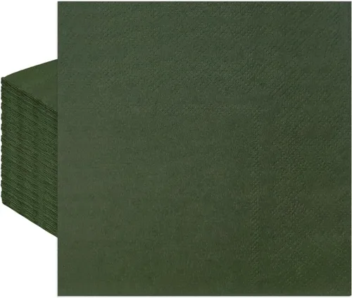 Vista 12 de 50 servilletas de cóctel de 3 capas de color azul bebé, servilletas de postre, servilletas de papel desechables para bodas, fiestas de cumpleaños
