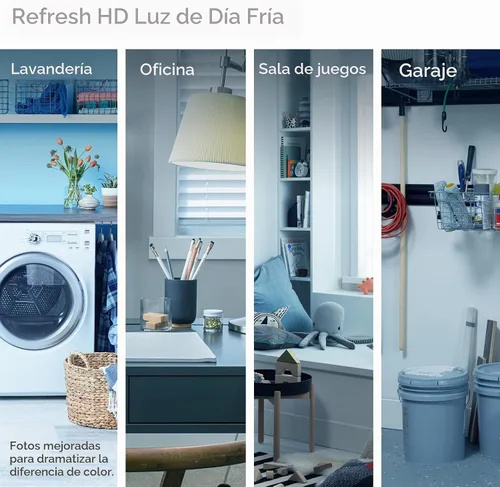 Vista 5 de GE Refresh Bombillas LED, 60 W Eqv, luz diurna, bombillas decorativas, base pequeña (paquete de 8)