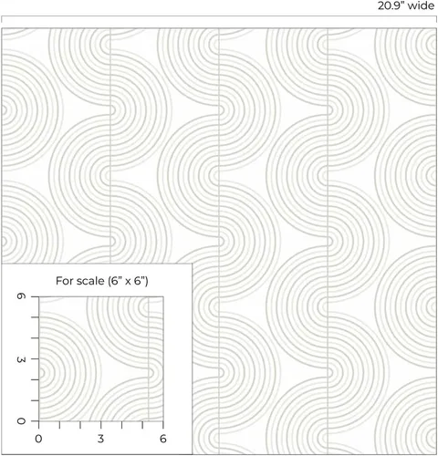 Vista 9 de NextWall Papel pintado Zen Geometric Peel and Vinyl Stick (Lunar Rock & Metallic Pearl) - Uno
