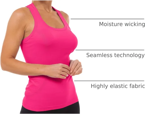Vista 109 de MathCat Camisetas de entrenamiento para mujer, sin costuras, básicas, sin mangas, con espalda cruzada, atlética, yoga, correr, uso diario