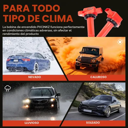 Vista 4 de Juego de 4 bobinas de encendido y bujías mejoradas UF311