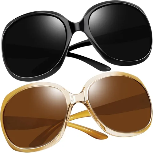 Vista 24 de Joopin Lentes de sol de gran tamaño para mujer, polarizados, grandes, para conducción, protección UV, grandes sombras