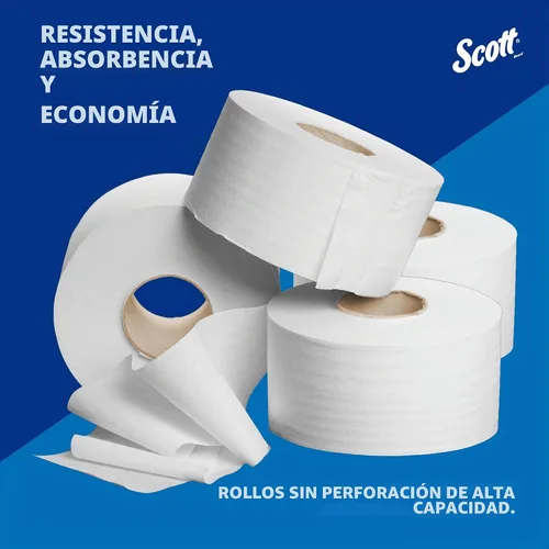 Vista 6 de Scott Professional - Rollo de papel higiénico jumbo, a granel, 4 rollos x 1000 pies (03148)