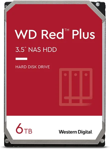 Vista 10 de Western Digital 2TB WD Red Plus Disco duro interno NAS HDD - 5400 RPM, SATA 6 Gb/s, CMR, caché de 64 MB, 3.5 pulgadas - WD20EFRX