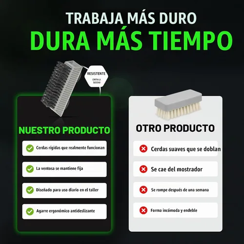 Vista 7 de Grip Clean Cepillo de uñas resistente para limpiar las uñas - Cepillo de limpieza de uñas para hombres y mujeres Cepillo mecánico. Limpiador