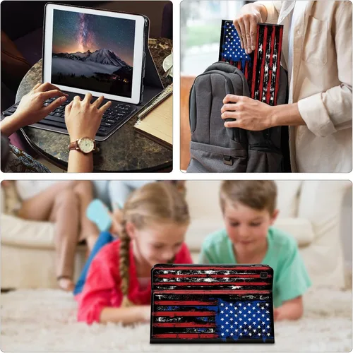 Vista 7 de Funda para Samsung Galaxy Tab S6 Lite 2022/2020 con teclado inalámbrico desmontable y soporte ajustable para proteger la tableta para Samsung Galaxy