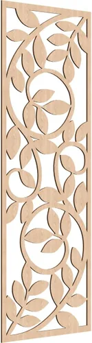 Vista 118 de 9 3/8"W x 24 3/8"H x 1/4"T Utica Decorativo Fretwork Madera Paneles de Pared, Abedul