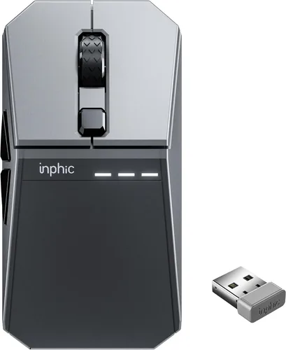 Vista 9 de INPHIC Ratón inalámbrico Cyber Silent, Tri-Mode 12000 DPI ratón