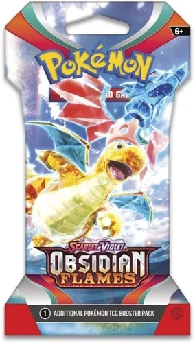 Vista 4 de Pokemon Scarlet & Violet - Paquete de 8 sobres de 3 llamas de obsidiana