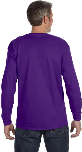 Vista 2 de Gildan - Camiseta de algodón y de manga larga para hombre, modelo G2400