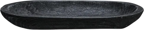 Vista 4 de Bloomingville - Cuenco de madera de Paulownia tallado a mano, negro