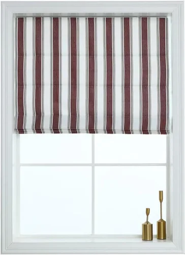 Vista 11 de Everyday Celebration Persianas romanas para ventanas, 100% opacas, sin cordones, rayas verticales, persianas de tela tejida, 26 pulgadas de ancho x