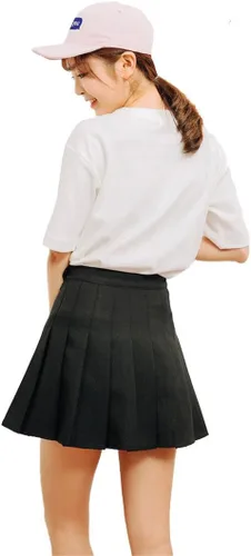 Vista 3 de Vestido corto plisado para niñas, adolescentes, tenis y scooter