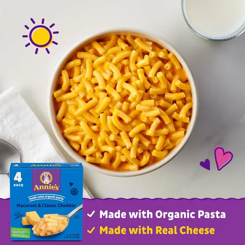 Vista 4 de Annie's Pasta con forma de conejito Macarrones con Queso
