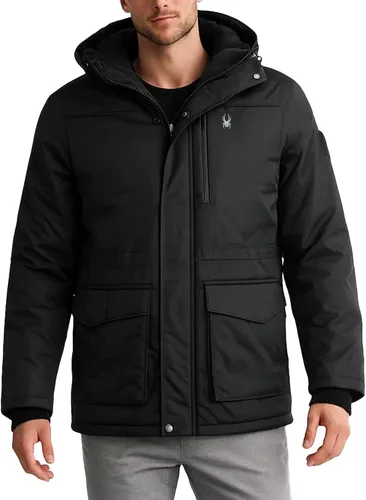 Vista 9 de Spyder Abrigos de Invierno para Hombres - Chaqueta de Forro Polar Parka Abrigo de Plumón de Invierno Resistente al Viento Impermeable Chaquetas