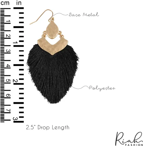 Vista 4 de Aretes bohemios colgantes con flecos de hilo sedoso, ligeros, en forma de plumas