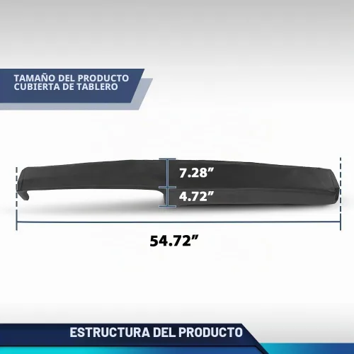 Vista 7 de PIT66 Cubierta de bisel de tablero TPE negra compatible con Buick Apollo/Olds Omega 1972-1974 Compatible con Chevy Chevy II/Chevy Nova 1969-1974