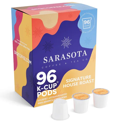 Vista 19 de Sarasota K-Cup Cápsulas de café Café con sabor a tostado medio Brownie de nuez y canela Una porción para cafeteras Keurig Gourmet, bajo