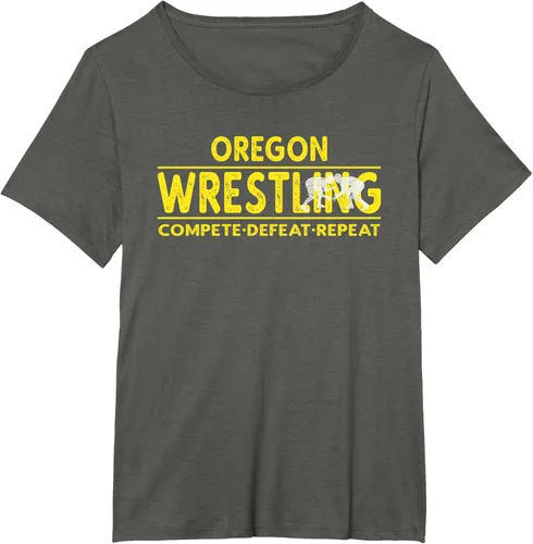 Vista 65 de Oregon Wrestling - Camiseta para competir, derrota, repetir