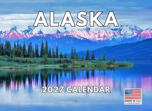 Vista 7 de Calendario de Alabama 2026 para pared, 12 meses, mensual, recuerdos escénicos de AL Hecho en Estados Unidos