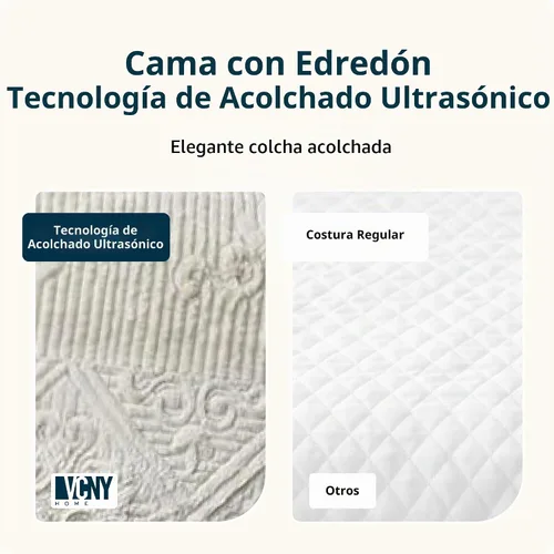 Vista 3 de VCNY Home Westland - Juego de colcha de 3 piezas en relieve, Queen