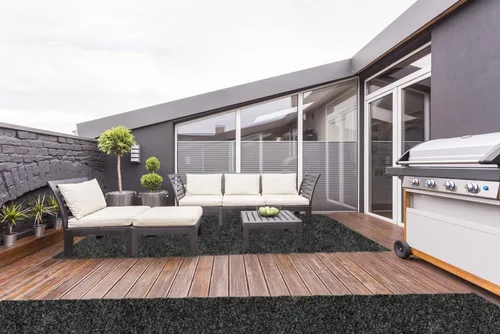 Vista 3 de KOECKRITZ Alfombra Alfombra 3'x5' Interior/Exterior Durablemente Suave - Humo