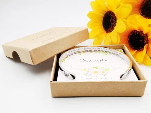 Vista 54 de Pulseras inspiradoras para mujer, joyería de acero inoxidable, con refranes, pulsera motivacional con mensaje oculto, pulseras grabadas para mejor