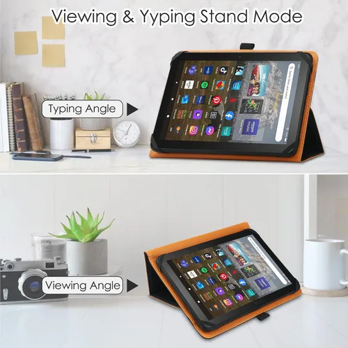 Vista 3 de HGWALP Funda universal para tablet de 7 pulgadas y 8 pulgadas, funda protectora para tableta de pantalla táctil de 7 y 8 pulgadas, con banda