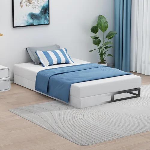 Vista 2 de UOMEUR Somier individual de 2 pulgadas para cama individual, soporte de metal resistente de 2000 libras con funda de tela fácil de limpiar