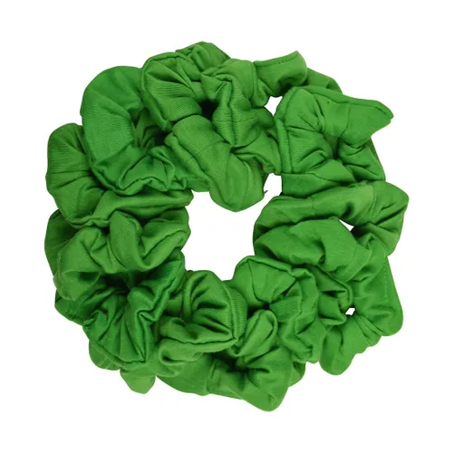 Vista 44 de Paquete de 12 ligas sólidas para el cabello (negro) One Dozen Matching Hair Ties, Soft Cotton Fabric, Gentle No-Crease Hold, Great for Teams