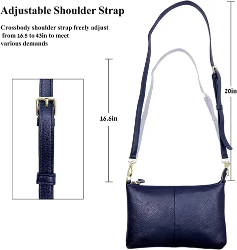 Vista 5 de Beurlike Cartera de cuero para mujer, bolso cruzado pequeño para teléfono