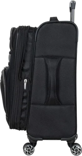 Vista 4 de Kenneth Cole Reaction Rugged Roamer Luggage Collection - Maleta de viaje ligera y expandible con 8 ruedas, Negro -, Rugged Roamer Luggage Collection