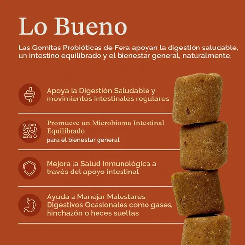 Vista 2 de Fera Pets Probióticos para perros - Salud intestinal de espectro completo