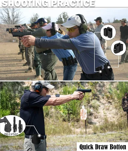 Vista 5 de Funda M&P Shield EZ para S&W M&P 9mm 380 Shield EZ, Smith & Wesson Performance Center M&P Shield EZ 9mm 380, Funda de Transporte Abierto OWB