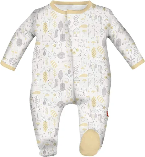 Vista 21 de Magnético Me Pijamas con piecitos de modal suave para bebé con cierre magnético rápido Pijama para niños y niñas, recién nacido a 24 meses