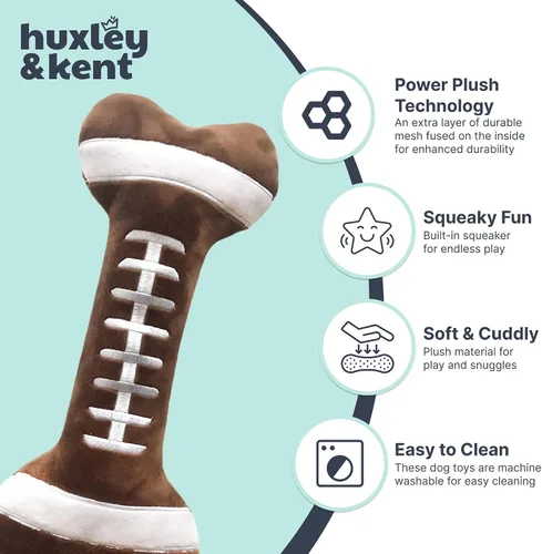 Vista 5 de Huxley & Kent Juguete Divertido para Perros con Chirriador – Juguetes Chirriantes de Felpa Power Plush para Perros Pequeños, Medianos y Grandes