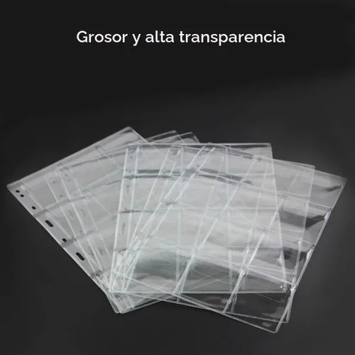 Vista 2 de 42 páginas de monedas de bolsillo 10 hojas de plástico titulares de monedas