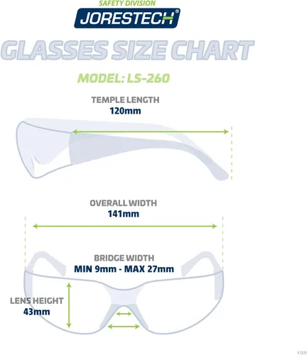 Vista 8 de JORESTECH Gafas protectoras de seguridad para gafas, lente resistente a impactos de policarbonato