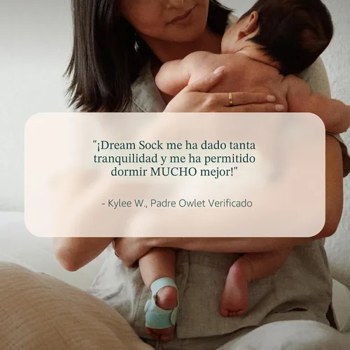 Vista 9 de Owlet Dream Sock - Monitor inteligente para bebés, monitor de SpO2 para bebés rastrea la frecuencia cardíaca y el oxígeno. Los padres reciben