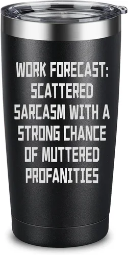 Vista 12 de ARIABLE World's Okayest Employee - Vaso de acero inoxidable de 20 onzas, grabado con láser, divertido regalo para empleados, taza de café aislada al
