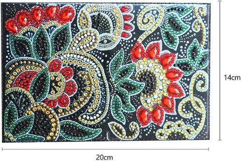 Vista 6 de FLAIGO 5D DIY borla diamante pasaporte cubierta por números kits regalo de lectura, pintura punto de cruz, taladro parcial de cristal de diamantes