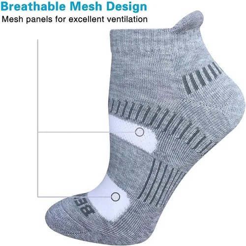Vista 4 de BERING Women's Performance Athletic Ankle Running Socks (6 Pack)