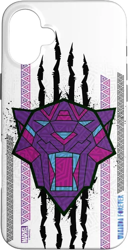 Vista 22 de Funda para iPhone 16 Marvel Black Panther: Wakanda Forever Tribal Logo Panther