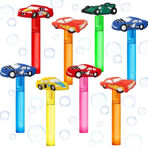 Vista 16 de AFZMON 24 varitas de burbujas para fiestas de niños Candyland, varitas de burbujas de caramelo dulce en miniatura, suministros de fiesta