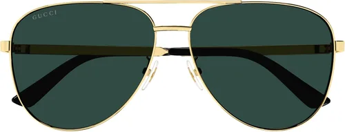 Vista 5 de Gucci GG1233SA - Gafas de sol con forma de aviador + paquete con kit de gafas de lujo eSHADES, Oro