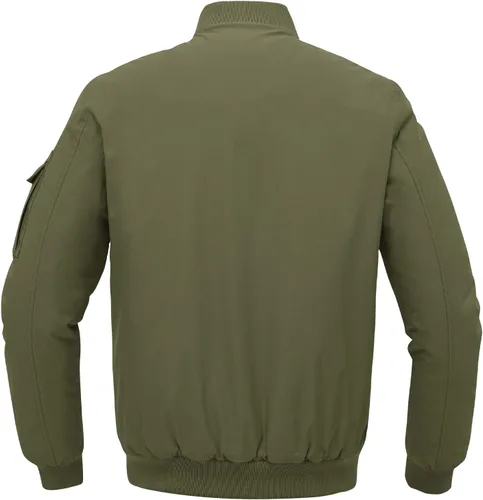 Vista 2 de Gopune Chaqueta bomber resistente al viento para hombre, abrigada y acolchada para invierno