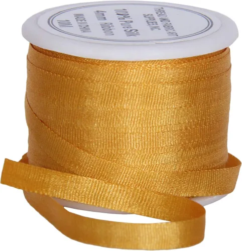 Vista 95 de Threadart Cinta de seda 100% pura - 3 tamaños - Docenas de colores - Castaño - 2 mm No. 524 Soft 100% pure silk ribbon on a single spool - perfect