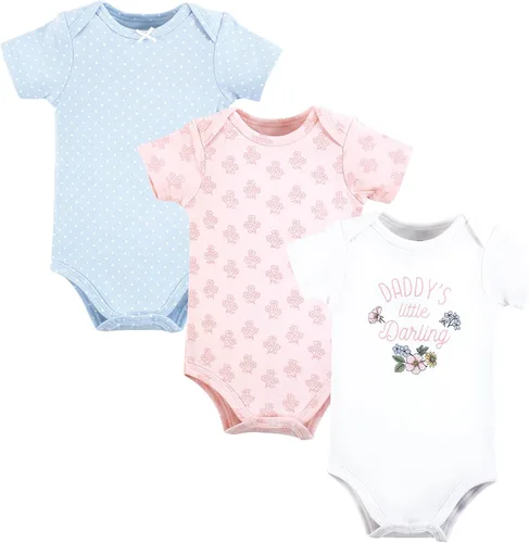 Vista 401 de Hudson Baby baby-girls Cotton Bodysuits 3-pack