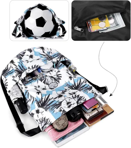 Vista 3 de Hua Angel - Mochila deportiva con cordón, plegable, para gimnasio, yoga, resistente al agua, para senderismo, viajes, al aire libre, para hombres